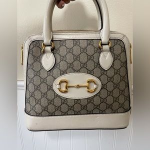 authentic gucci tophandle bag with OFF WHITE trim